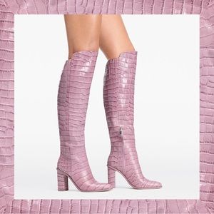 Marc Fisher Unella Pink Crocodile Boots